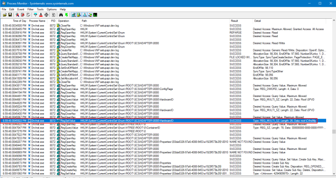 Process Monitor - CVhdMp Driver